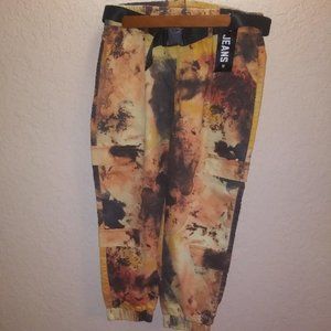 VIP Jeans Women's Sculpting Stretch Belted Destruction Jogger Pants